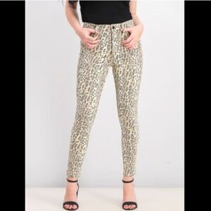 Joe's The Charlie Cheetah Animal Print High-Rise Skinny Ankle Jeans Size 27